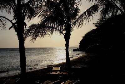 Sonnenuntergang am Kokomo Beach Curaçao, Vaersenbaai